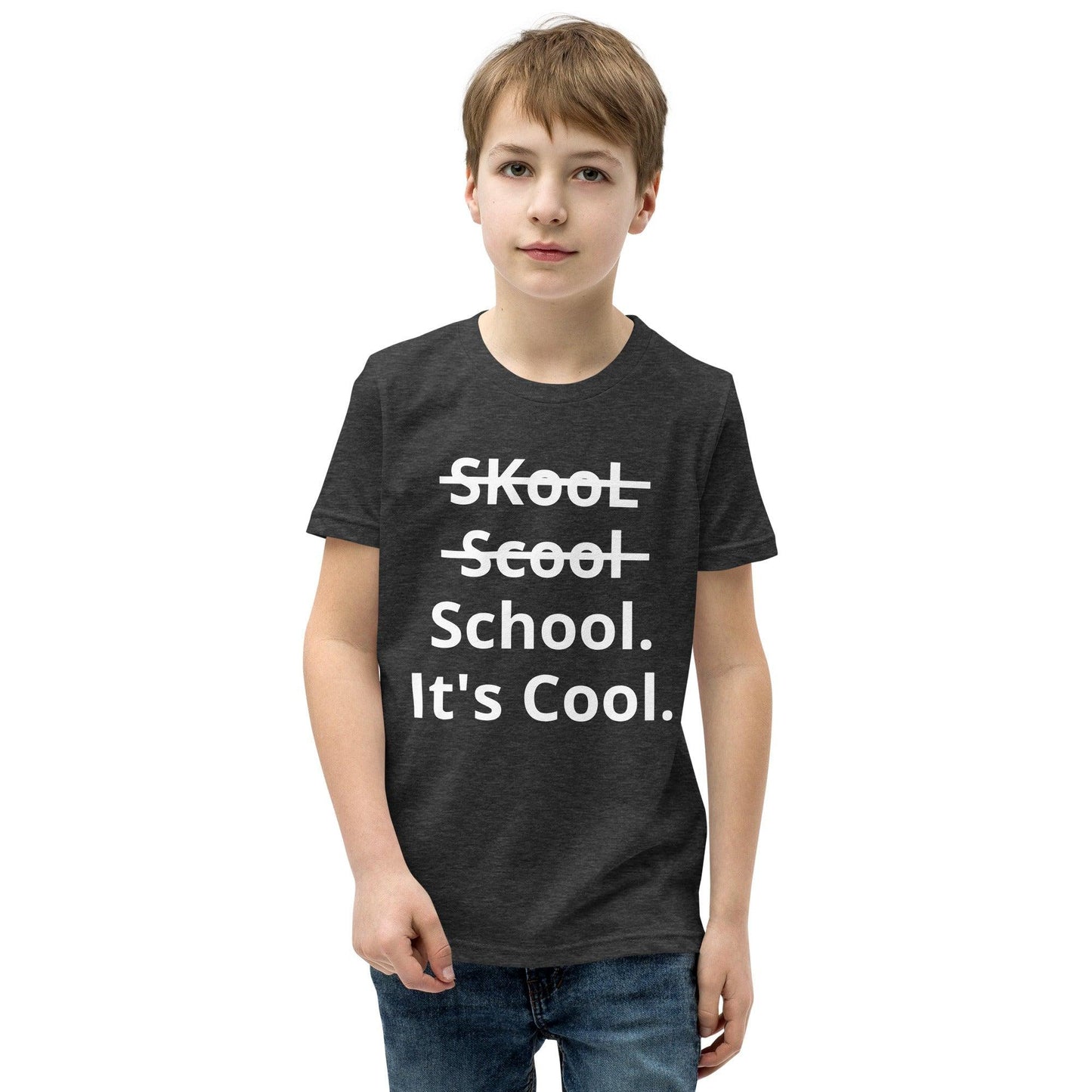 School. It's Cool. Youth Short Sleeve T-Shirt - Lizard Vigilante