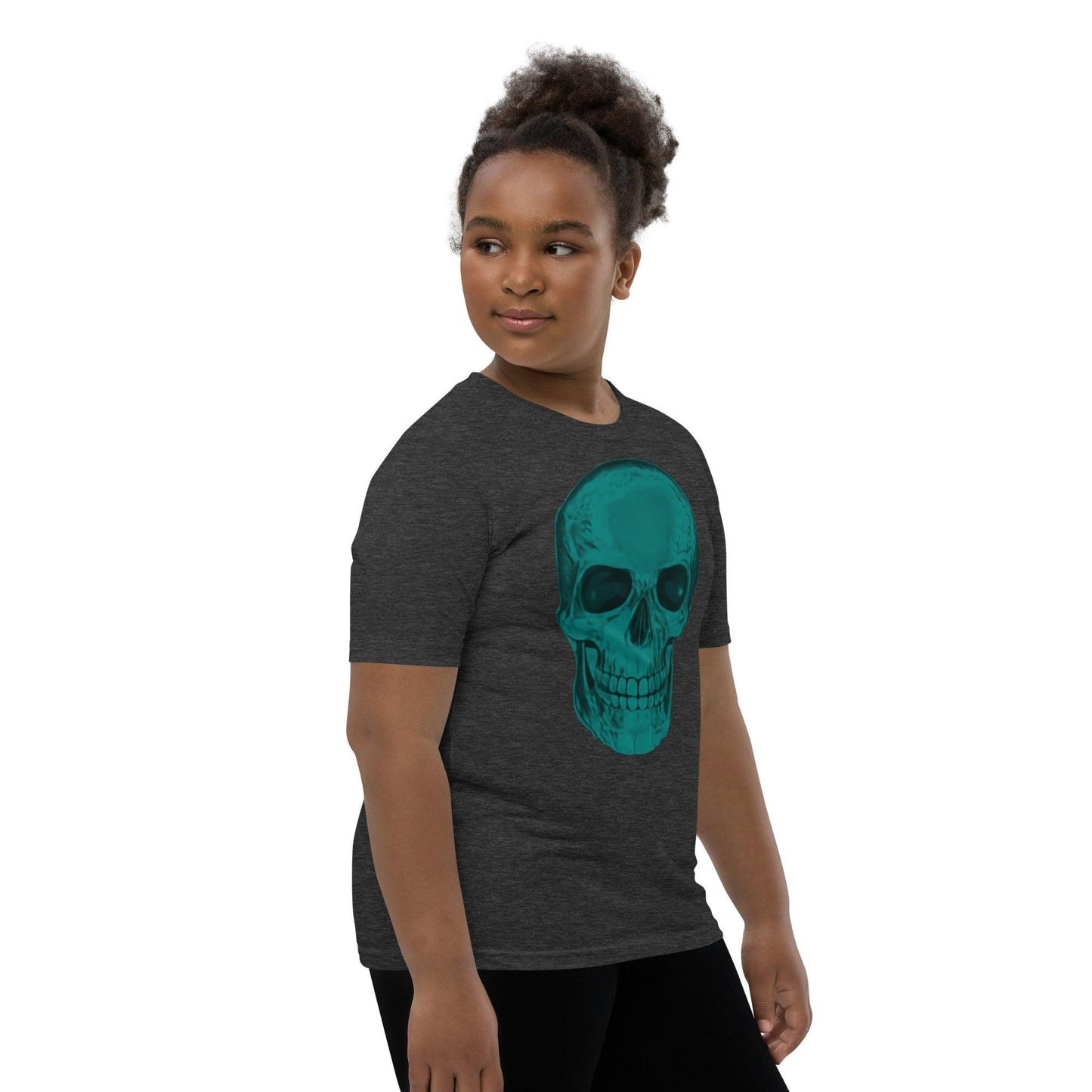 Blue Skull Youth Short Sleeve T-Shirt - Lizard Vigilante