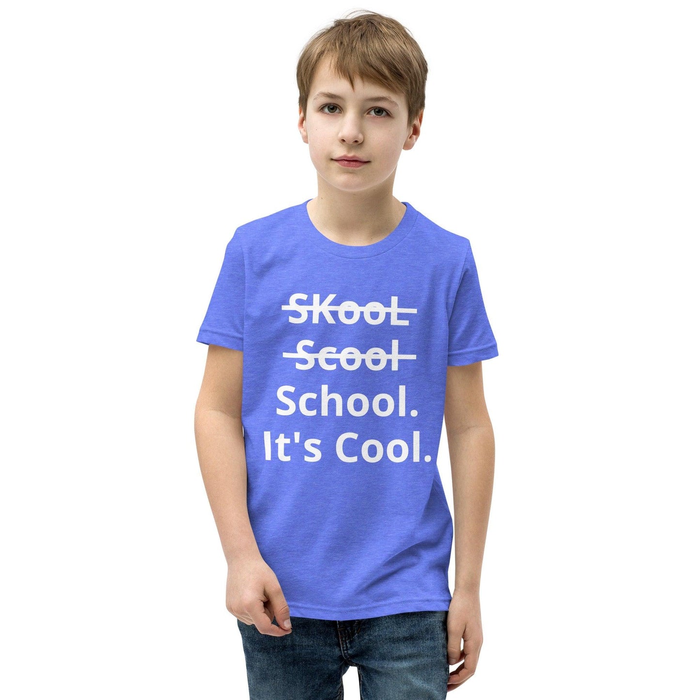 School. It's Cool. Youth Short Sleeve T-Shirt - Lizard Vigilante