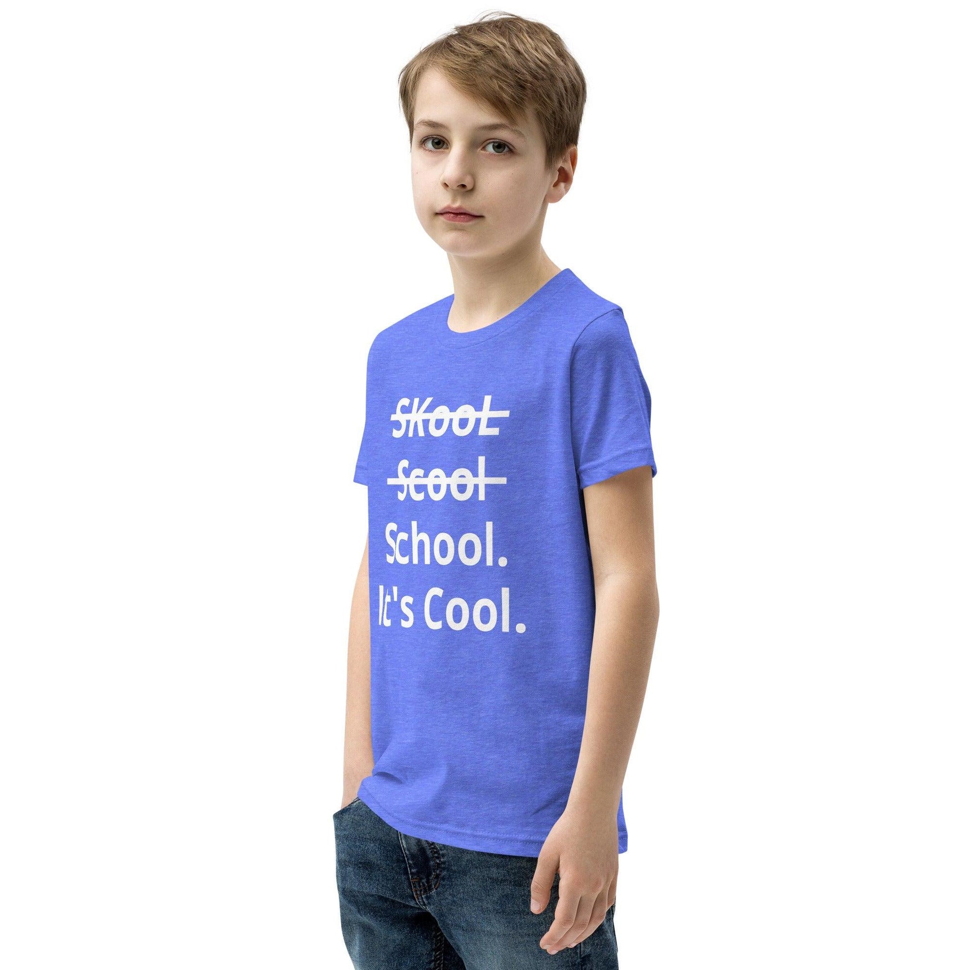 School. It's Cool. Youth Short Sleeve T-Shirt - Lizard Vigilante