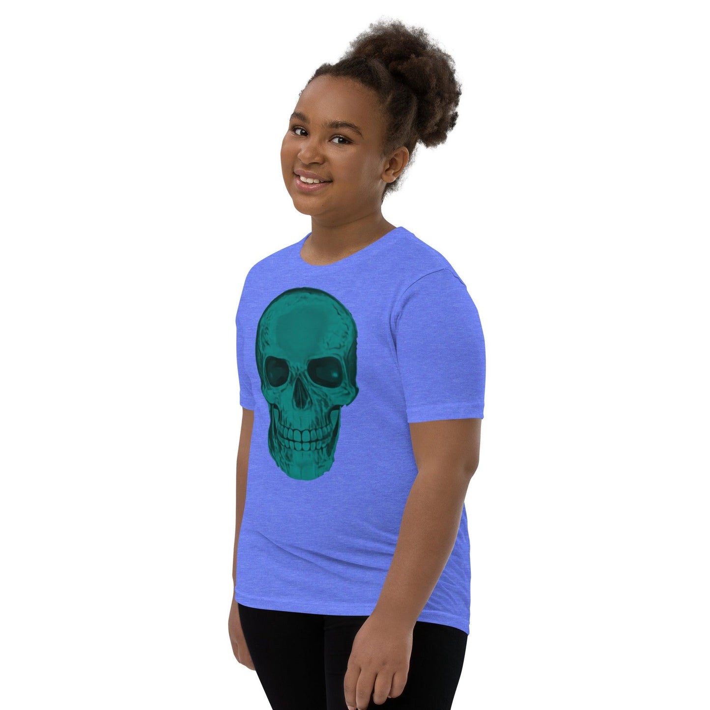 Blue Skull Youth Short Sleeve T-Shirt - Lizard Vigilante