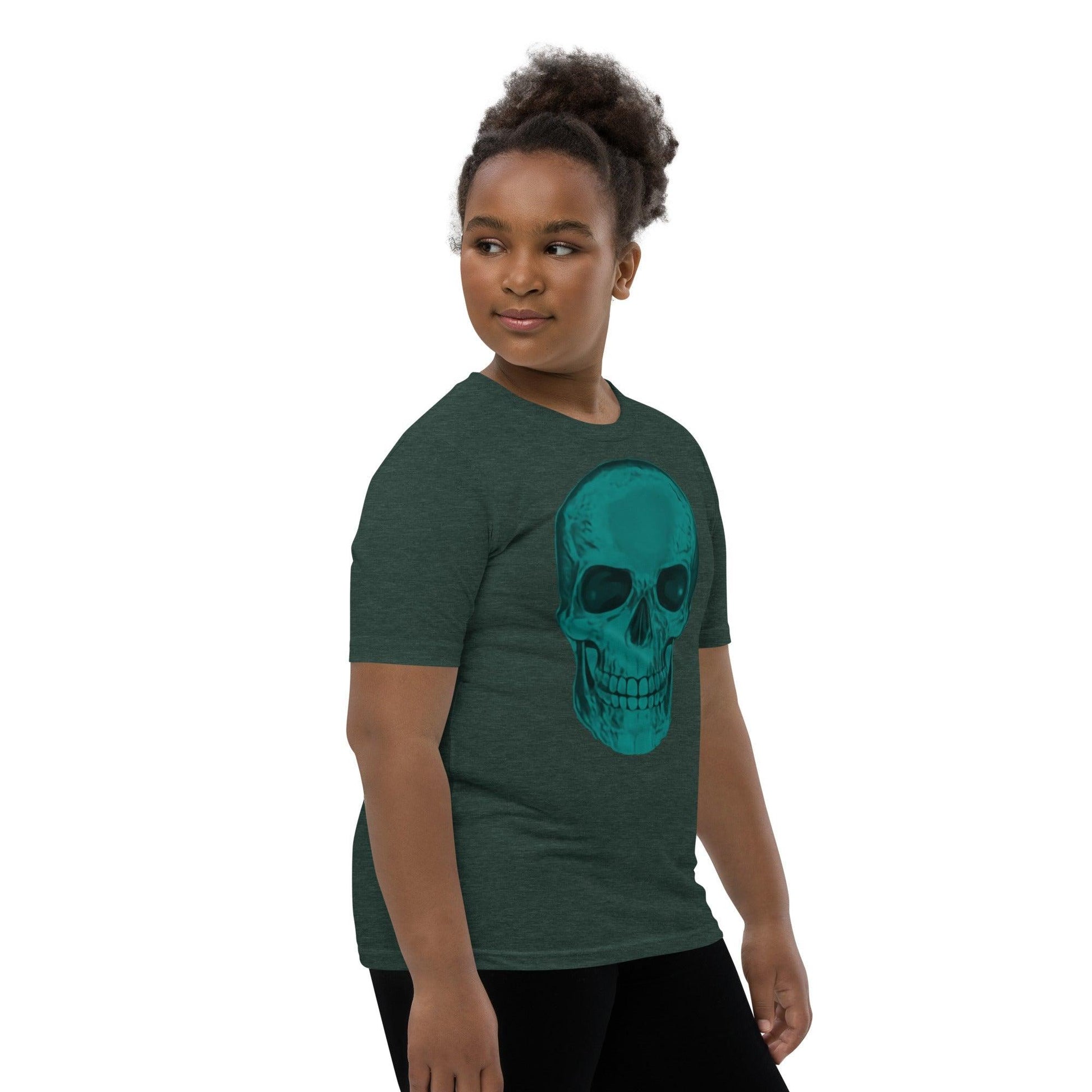 Blue Skull Youth Short Sleeve T-Shirt - Lizard Vigilante