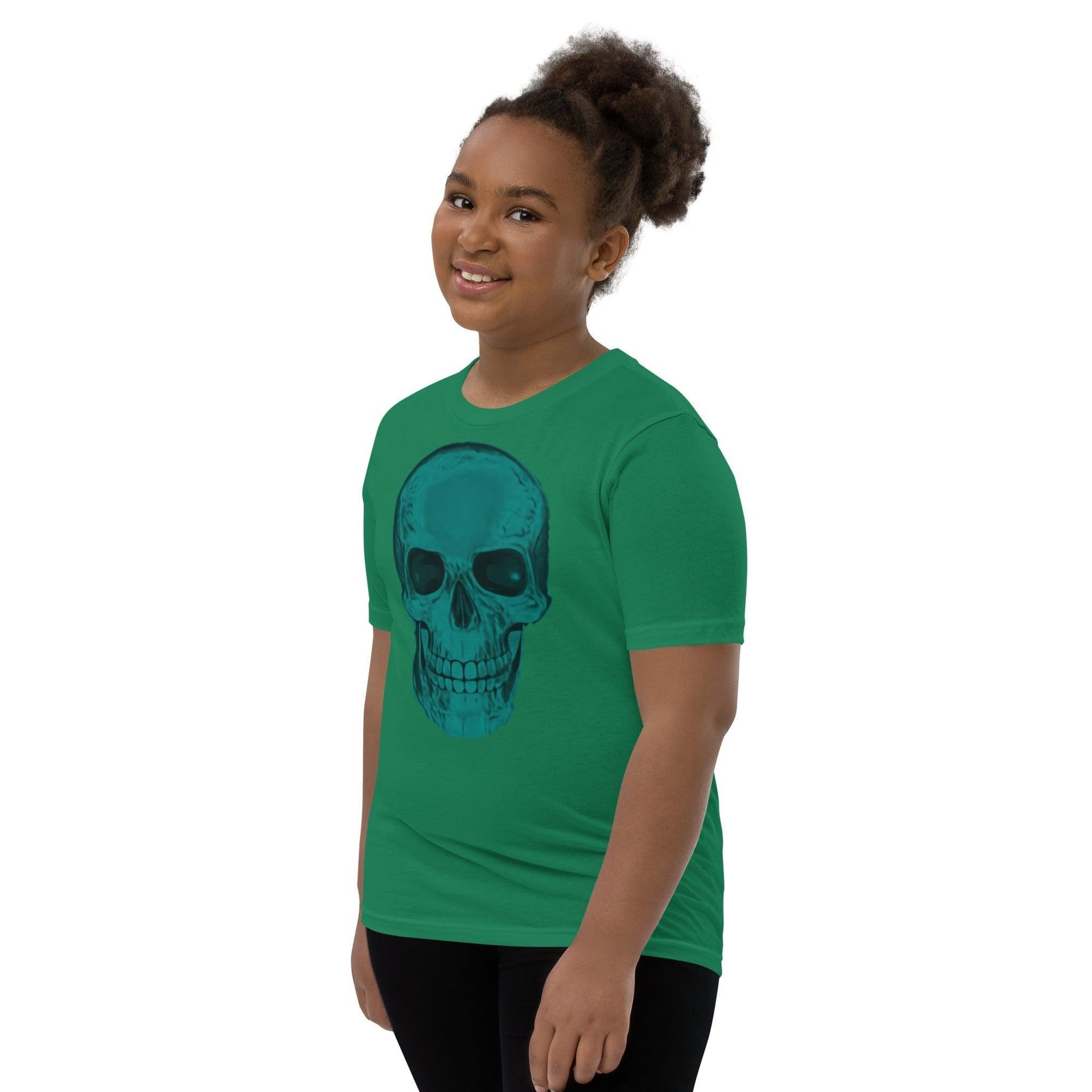 Blue Skull Youth Short Sleeve T-Shirt - Lizard Vigilante