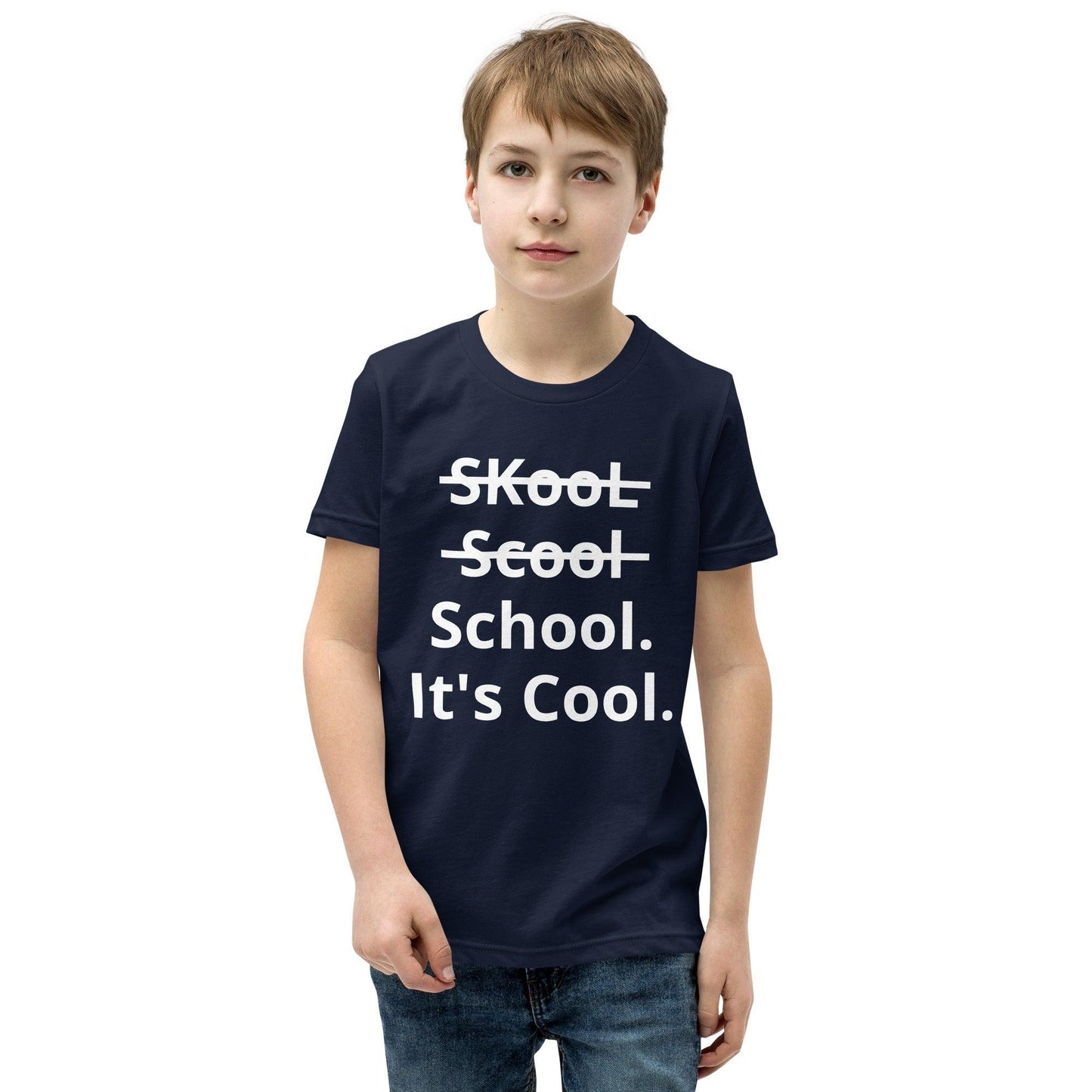 School. It's Cool. Youth Short Sleeve T-Shirt - Lizard Vigilante