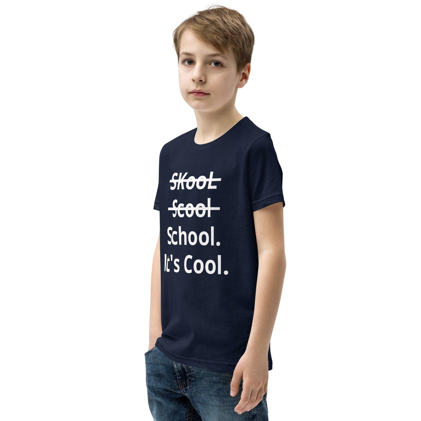 School. It's Cool. Youth Short Sleeve T-Shirt - Lizard Vigilante