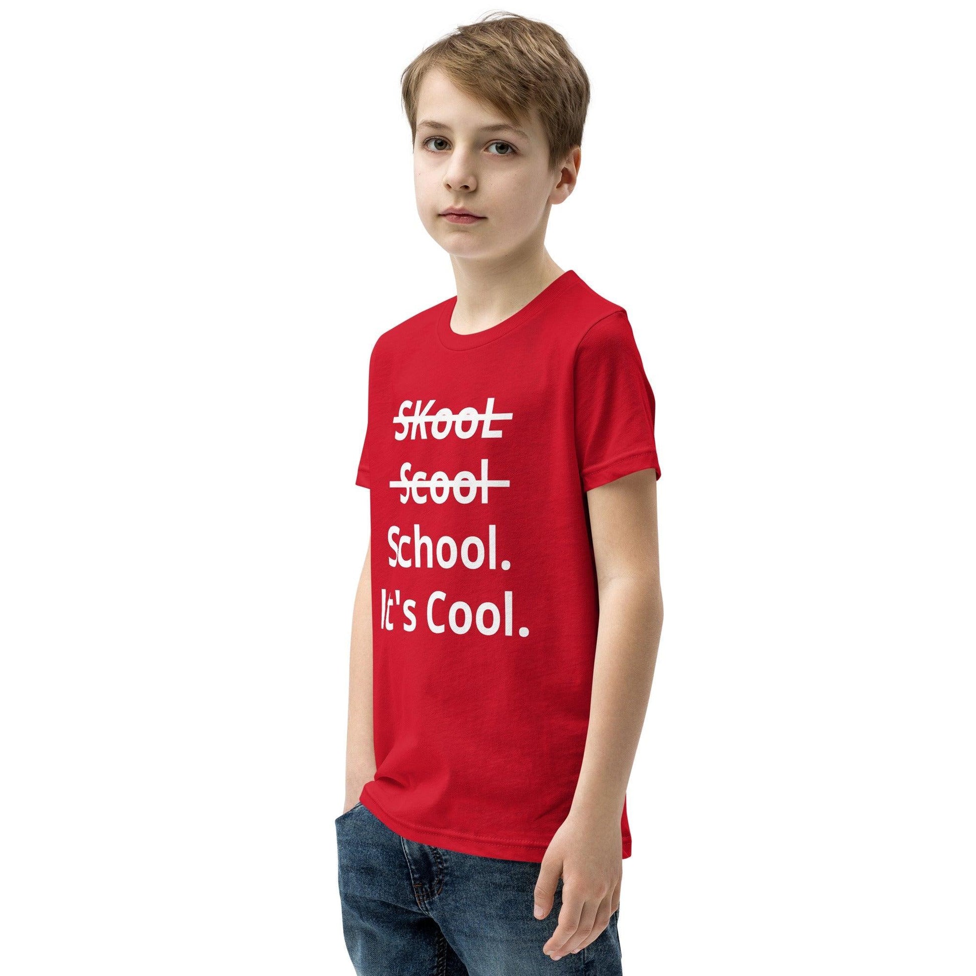 School. It's Cool. Youth Short Sleeve T-Shirt - Lizard Vigilante