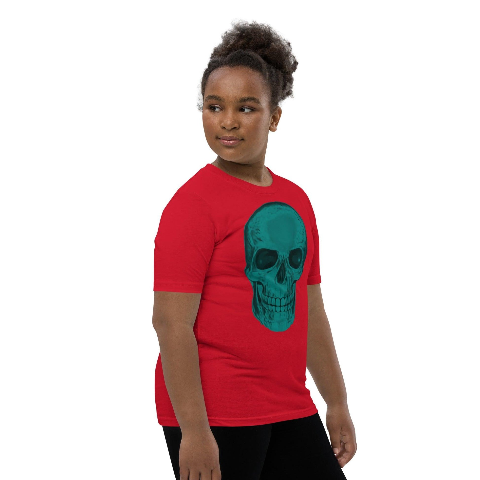 Blue Skull Youth Short Sleeve T-Shirt - Lizard Vigilante