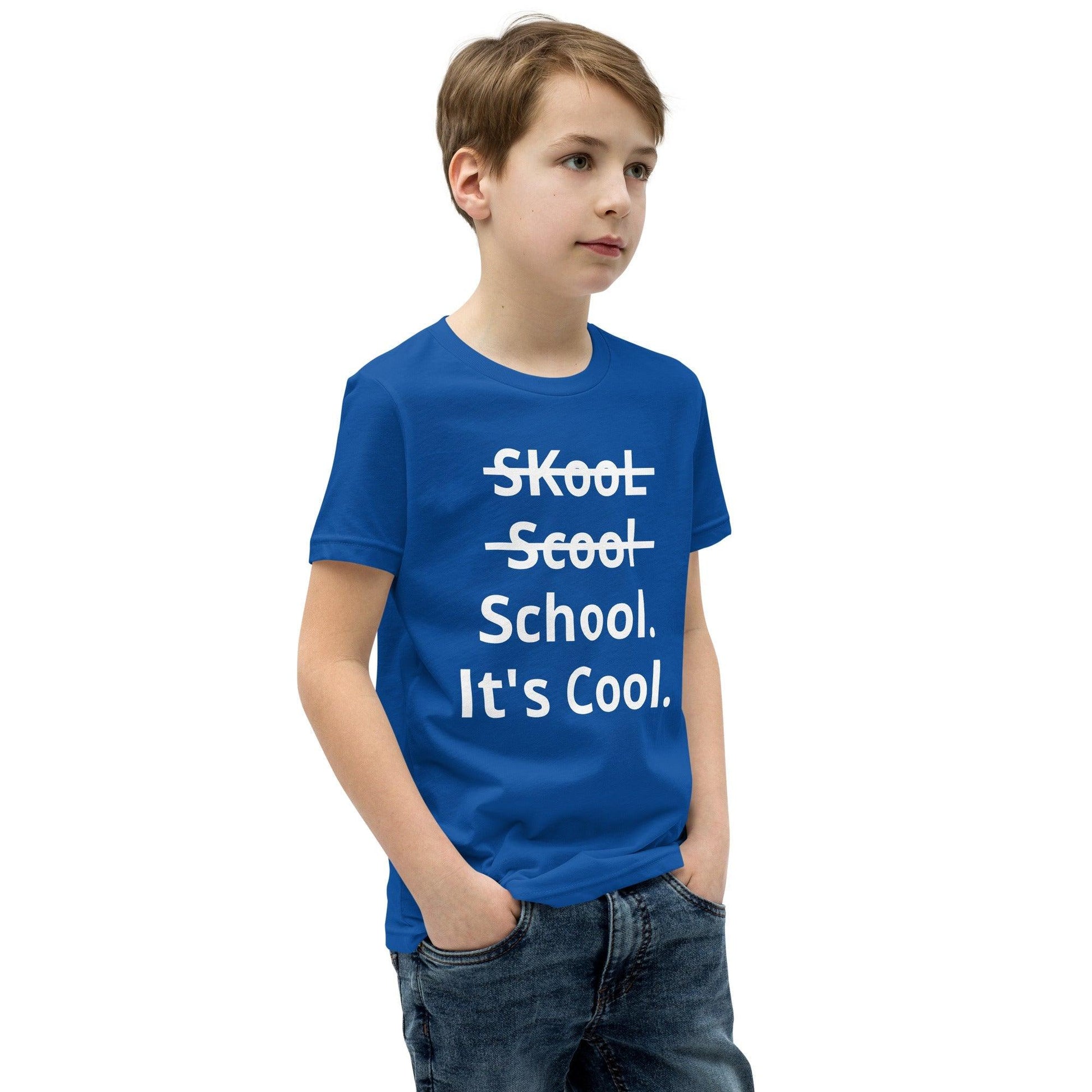 School. It's Cool. Youth Short Sleeve T-Shirt - Lizard Vigilante