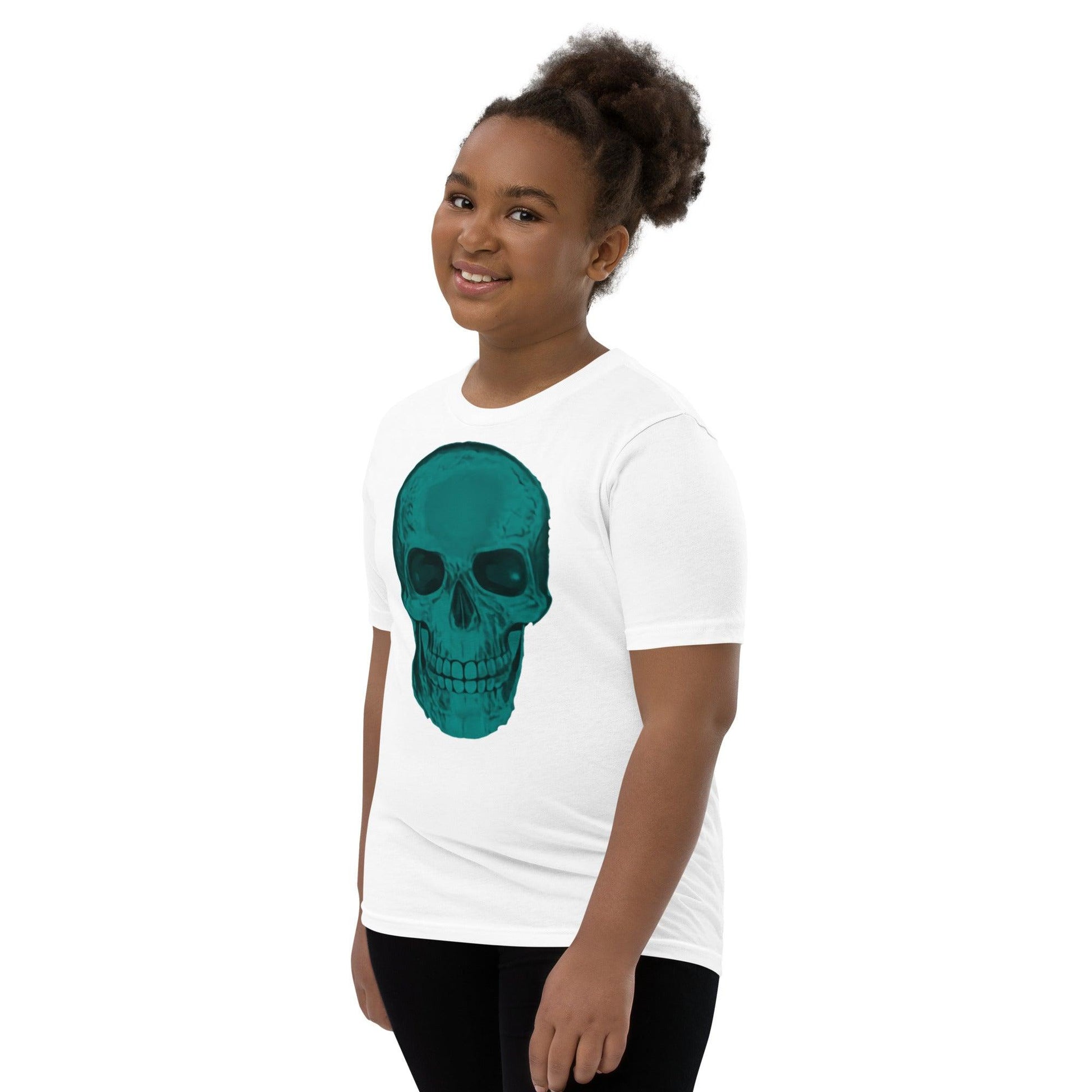 Blue Skull Youth Short Sleeve T-Shirt - Lizard Vigilante