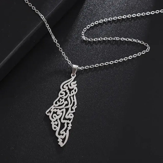 Stainless Steel Palestine Pendant Chain Necklaces