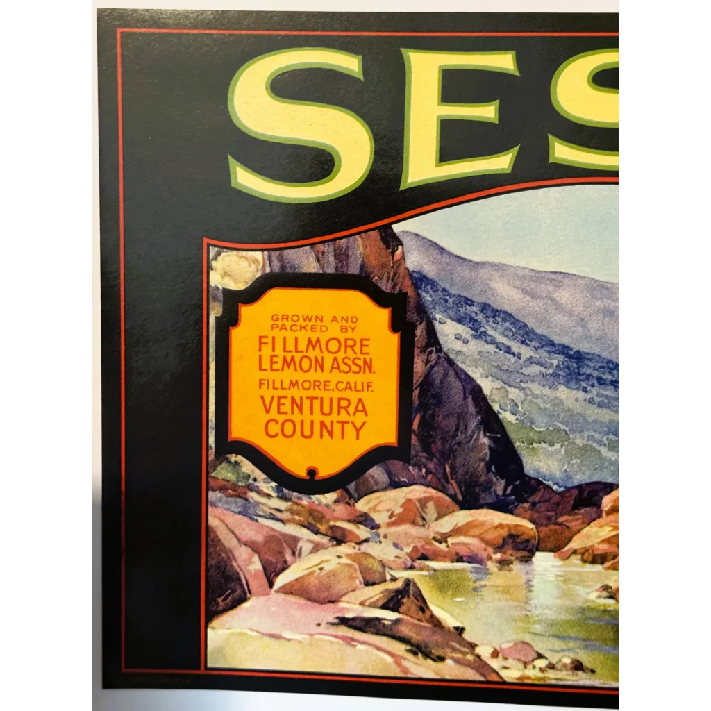 Zesty 1930s Sespe Crate Label Brings Vintage Sunkist Charm