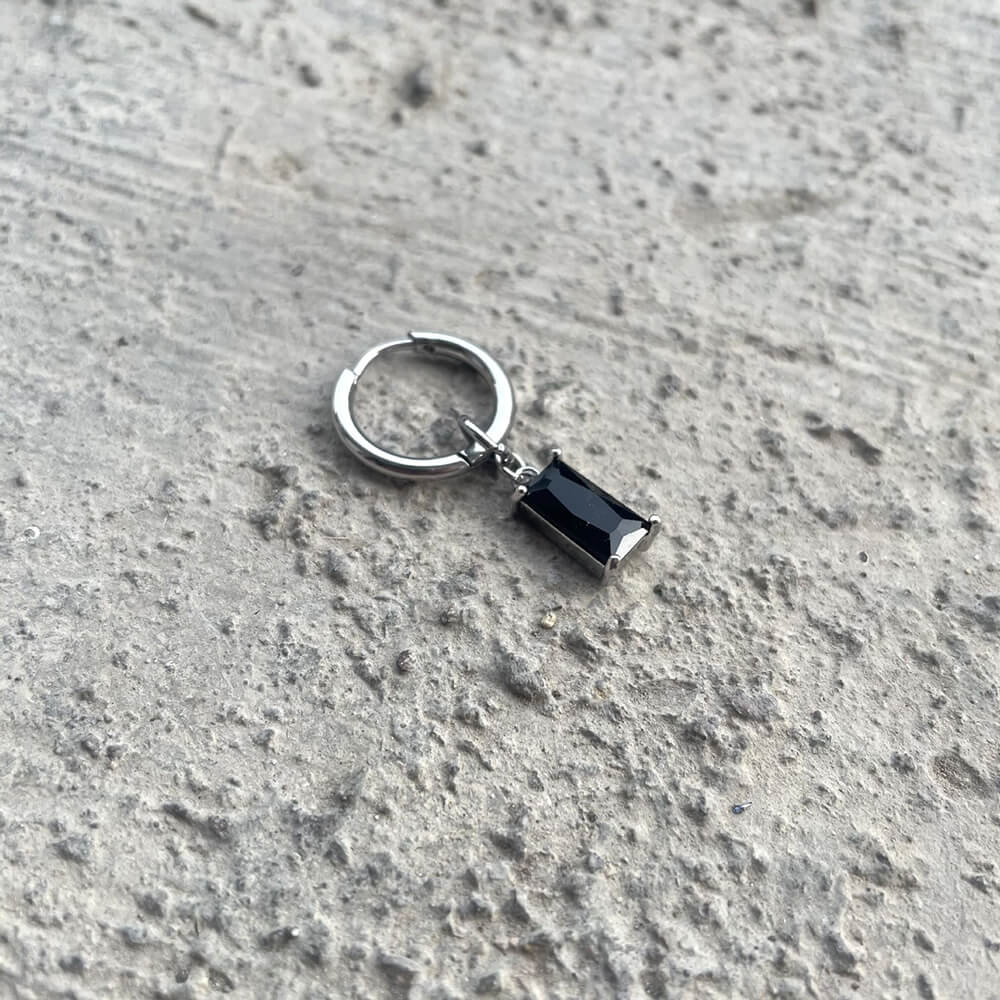 Zircon Cross Stainless Steel Drop Earrings