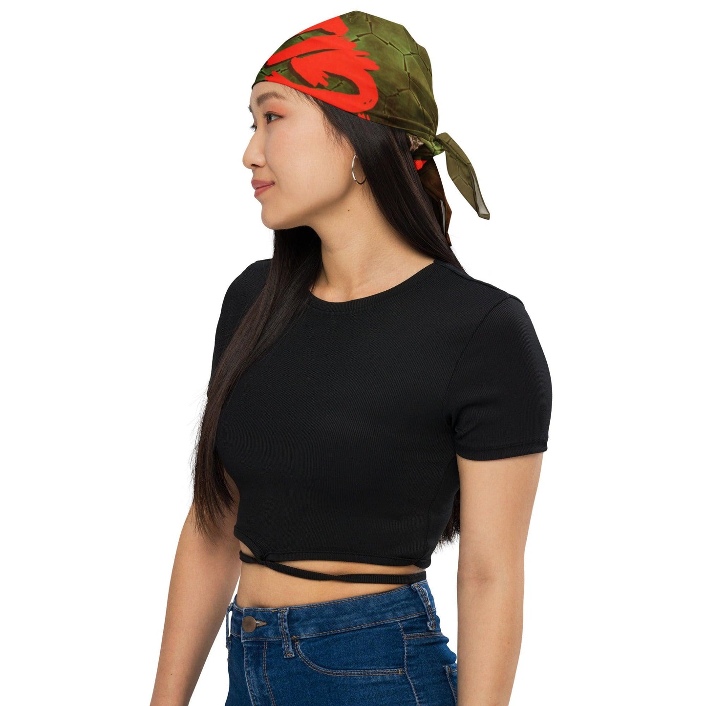 Lizard Vigilante All-Over Print Bandana -The Liz Multi-Colored Head Wrap - Lizard Vigilante