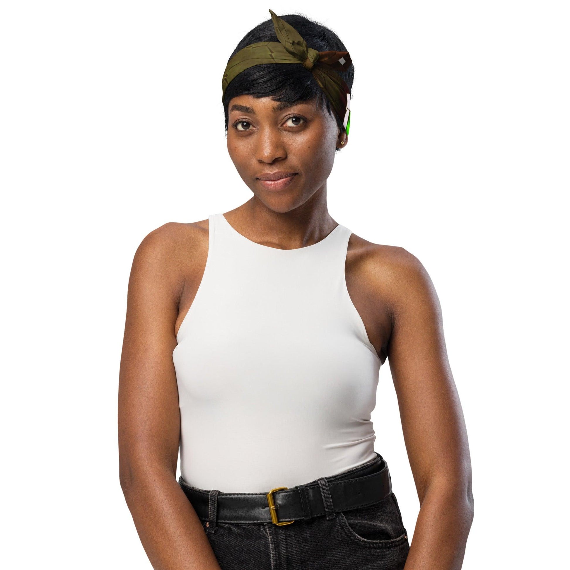 Lizard Vigilante All-Over Print Bandana -The Liz Multi-Colored Head Wrap - Lizard Vigilante