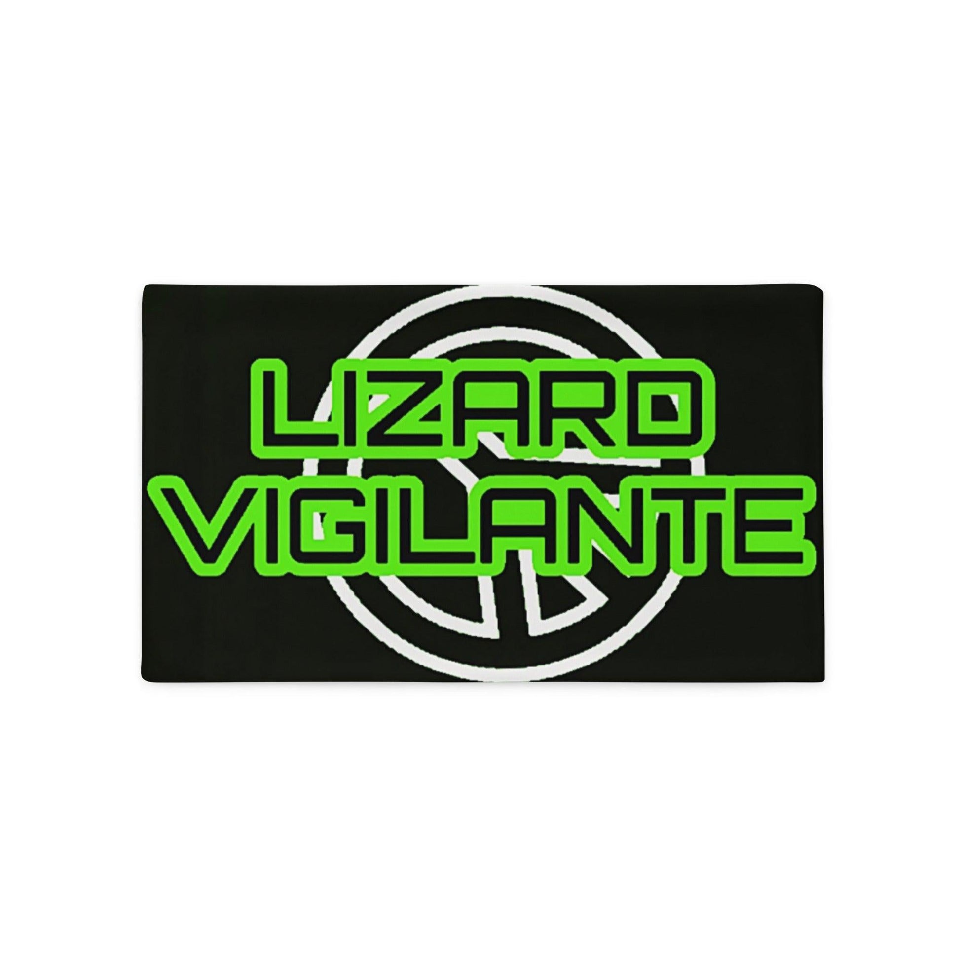Lizard Vigilante Crooked Peace Party-Sized Pillow Case - Lizard Vigilante