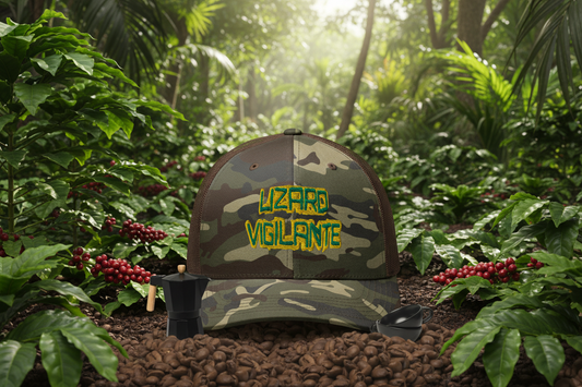 Lizard Vigilante Camouflage Trucker Hat / Militant Camo Cap - Lizard Vigilante