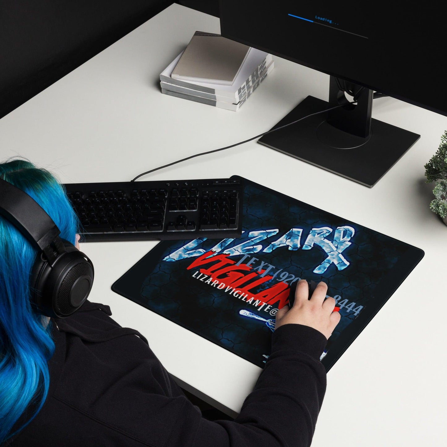 Lizard Vigilante Gaming mouse pad Games Pad - Lizard Vigilante