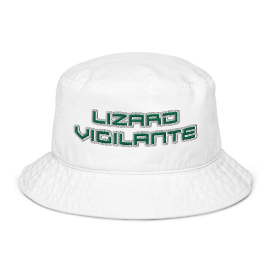 Lizard Vigilante Organic bucket hat cap lid - Lizard Vigilante