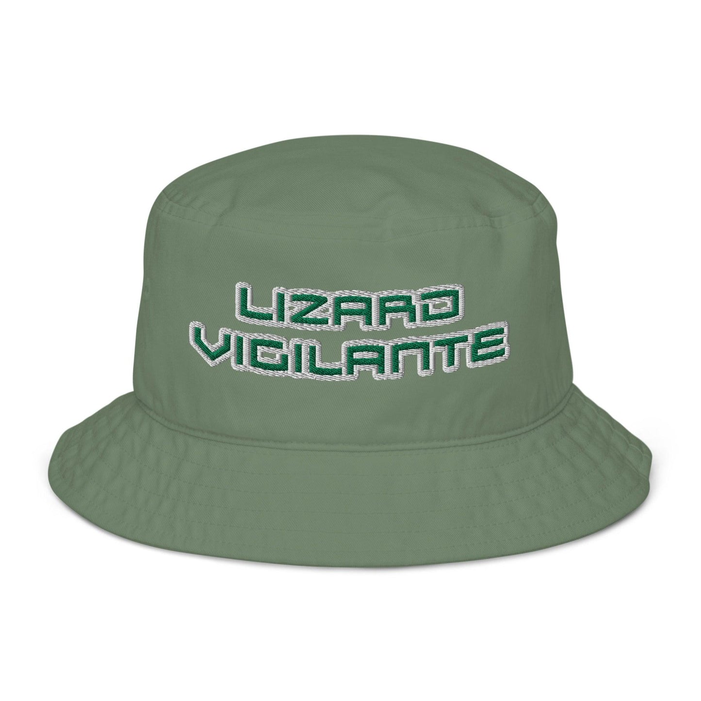 Lizard Vigilante Organic bucket hat cap lid - Lizard Vigilante