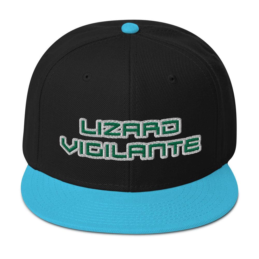Lizard Vigilante Snapback Hat Cap Lid Flat Visor - Lizard Vigilante