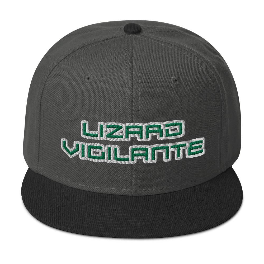 Lizard Vigilante Snapback Hat Cap Lid Flat Visor - Lizard Vigilante