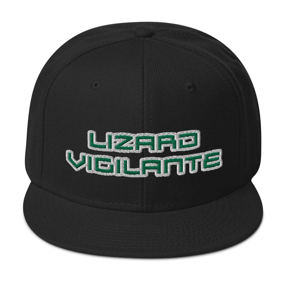 Lizard Vigilante Snapback Hat Cap Lid Flat Visor - Lizard Vigilante