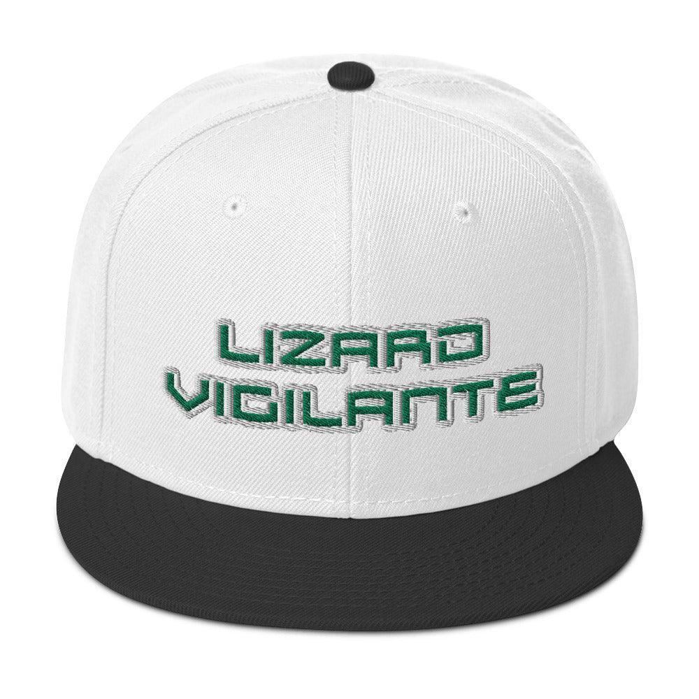 Lizard Vigilante Snapback Hat Cap Lid Flat Visor - Lizard Vigilante