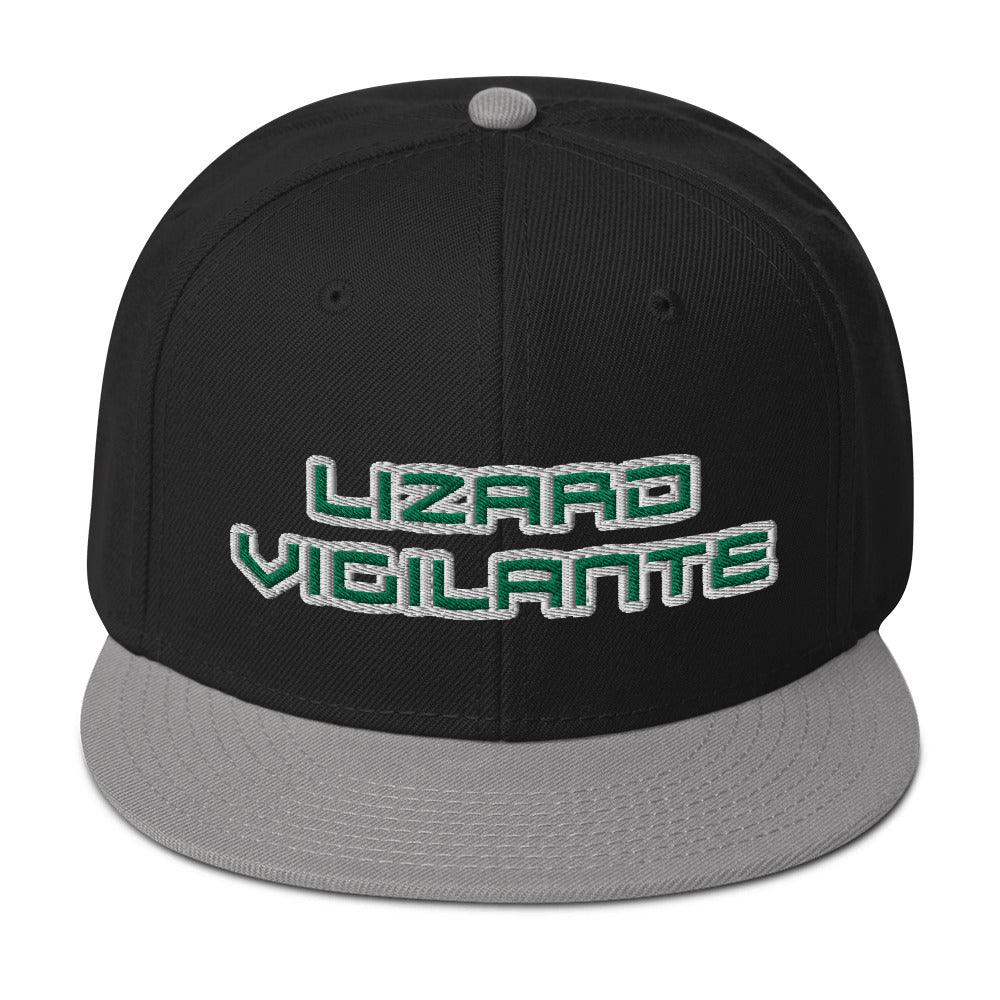 Lizard Vigilante Snapback Hat Cap Lid Flat Visor - Lizard Vigilante