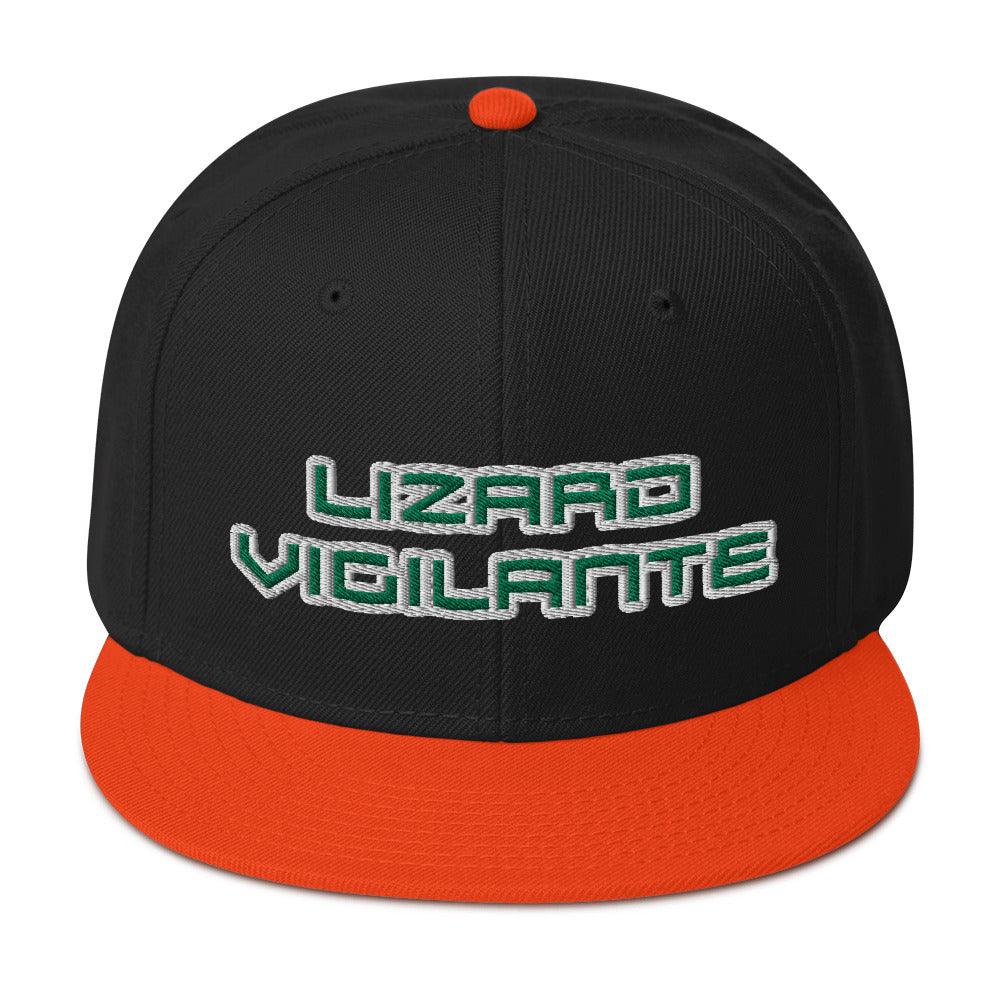 Lizard Vigilante Snapback Hat Cap Lid Flat Visor - Lizard Vigilante