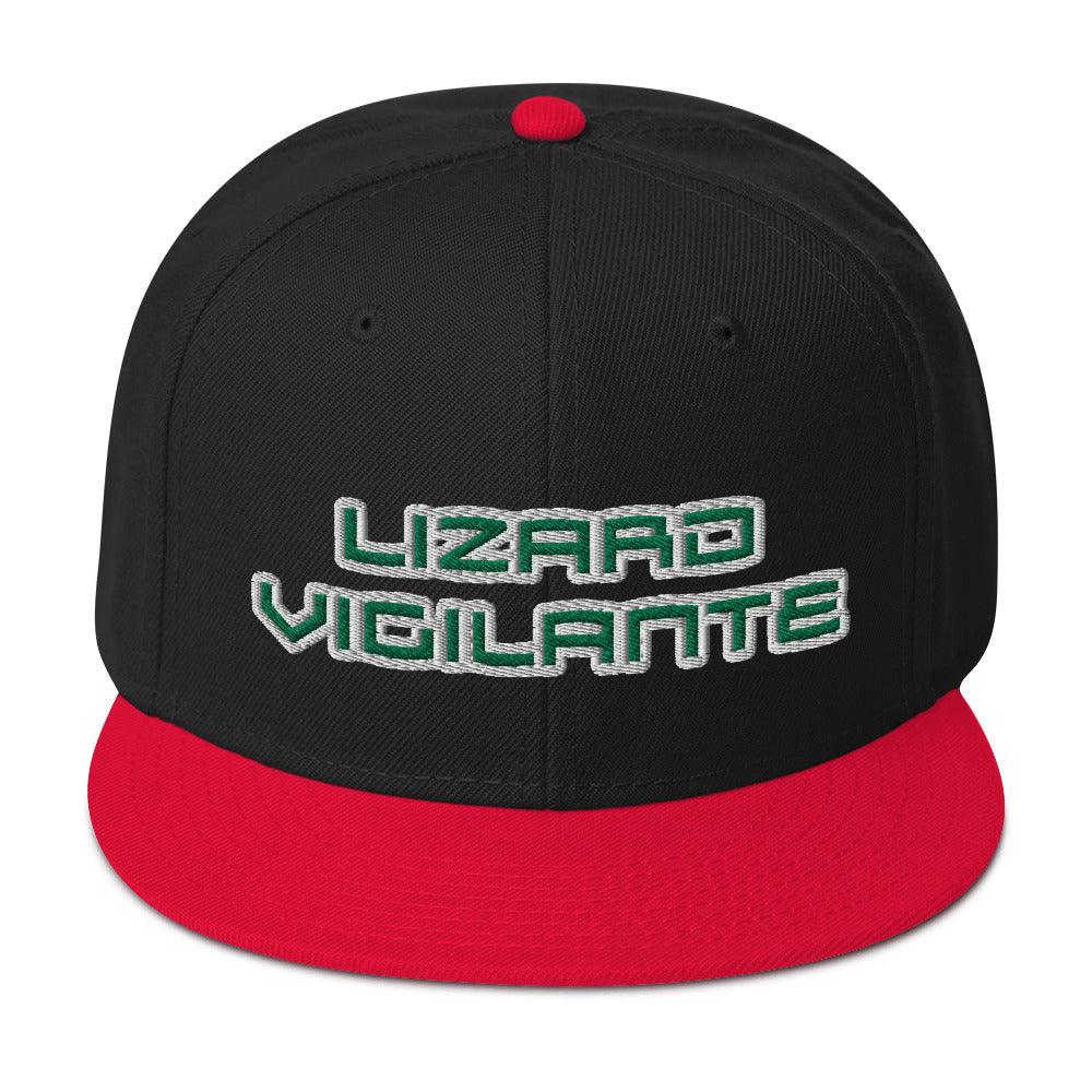 Lizard Vigilante Snapback Hat Cap Lid Flat Visor - Lizard Vigilante