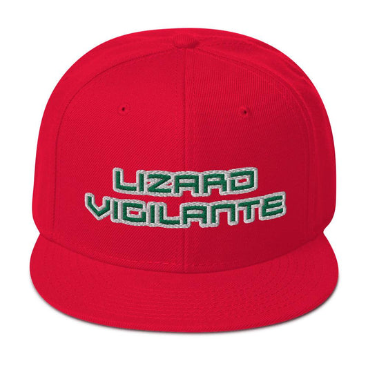 Lizard Vigilante Snapback Hat Cap Lid Flat Visor - Lizard Vigilante