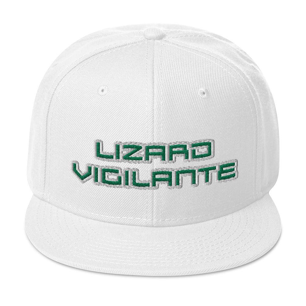 Lizard Vigilante Snapback Hat Cap Lid Flat Visor - Lizard Vigilante