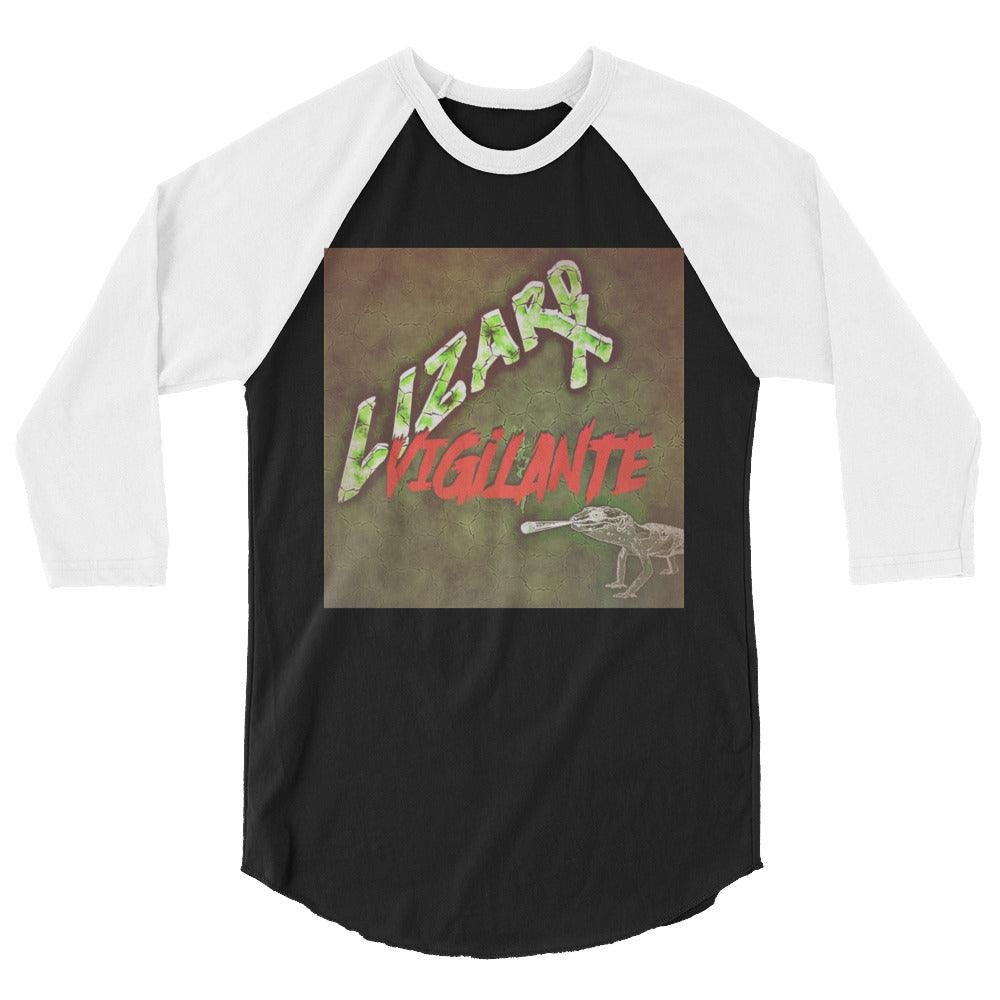 Lizard Vigilante Group's 3/4 sleeve raglan shirt / Liz Vig Band Top Clothing Shirt Tops - Lizard Vigilante