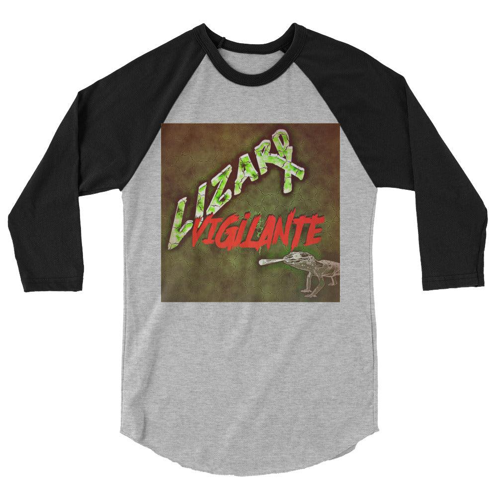 Lizard Vigilante Group's 3/4 sleeve raglan shirt / Liz Vig Band Top Clothing Shirt Tops - Lizard Vigilante