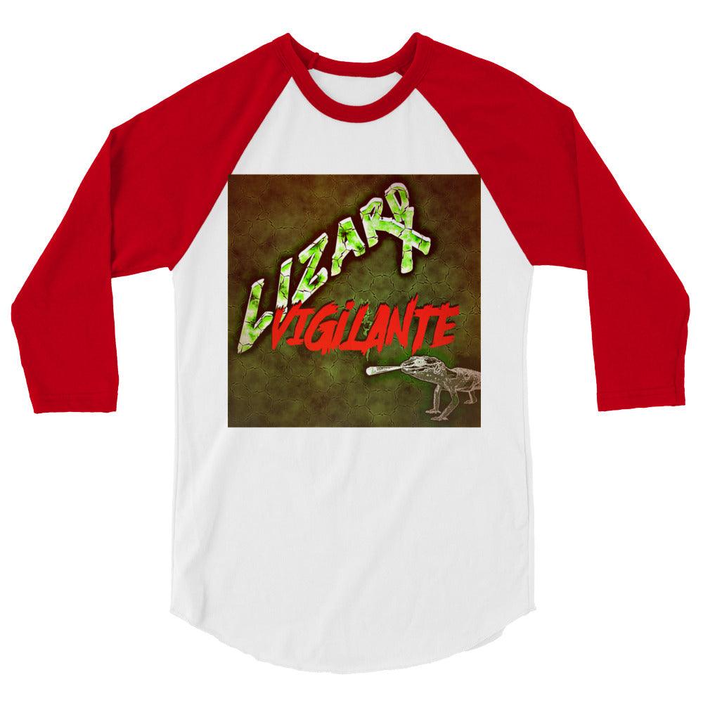 Lizard Vigilante Group's 3/4 sleeve raglan shirt / Liz Vig Band Top Clothing Shirt Tops - Lizard Vigilante