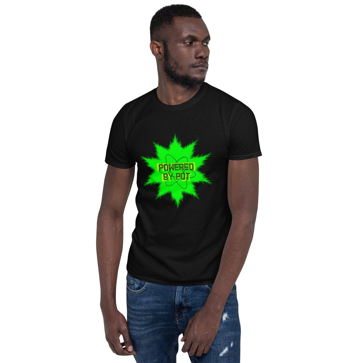 Powered By Pot Short-Sleeve Unisex T-Shirt - Lizard Vigilante