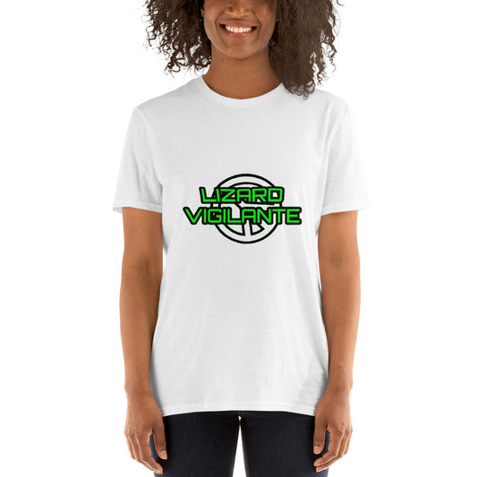 Crooked Peace Green Lizard Vigilante Short-Sleeve Unisex T-Shirt / Rock Tee - Lizard Vigilante