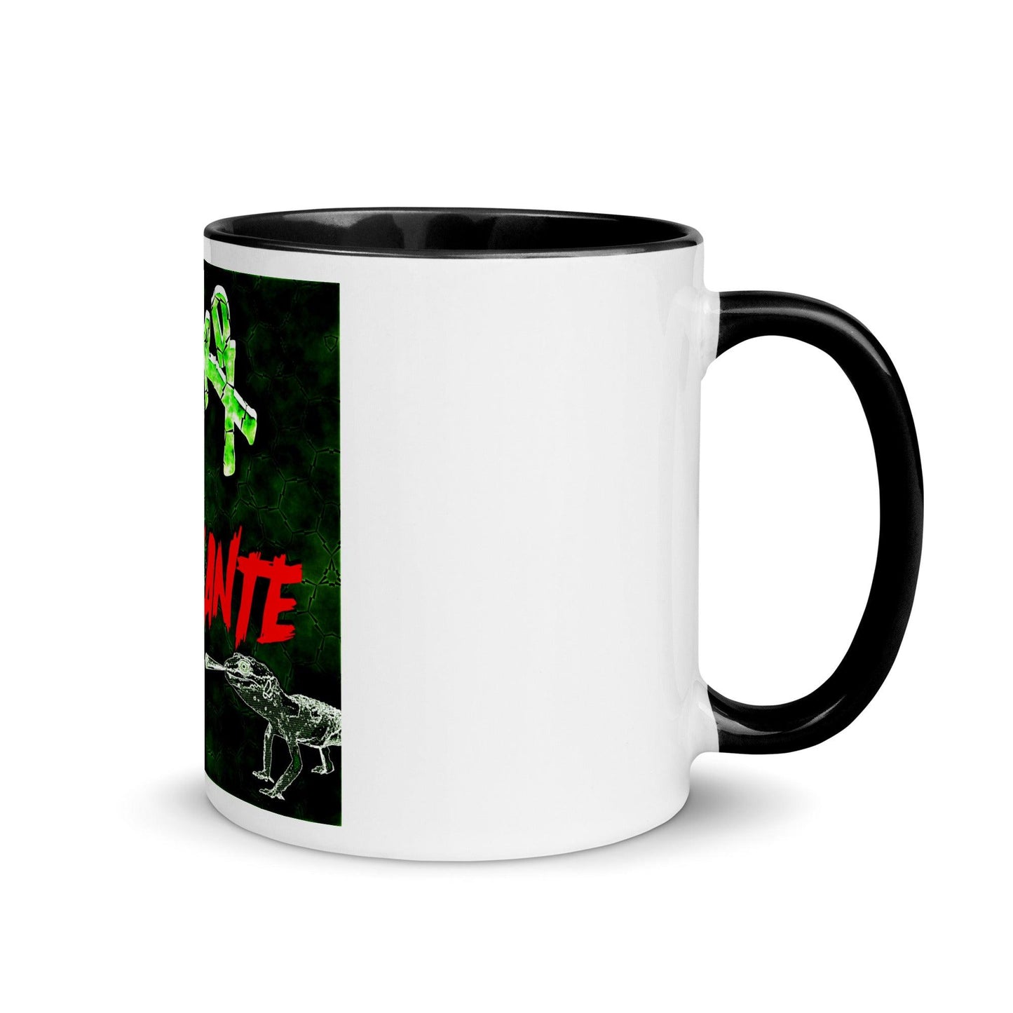 Green Lizard Vigilante Mug with Black Color Inside / Color-Coded For Your Convenience - Lizard Vigilante