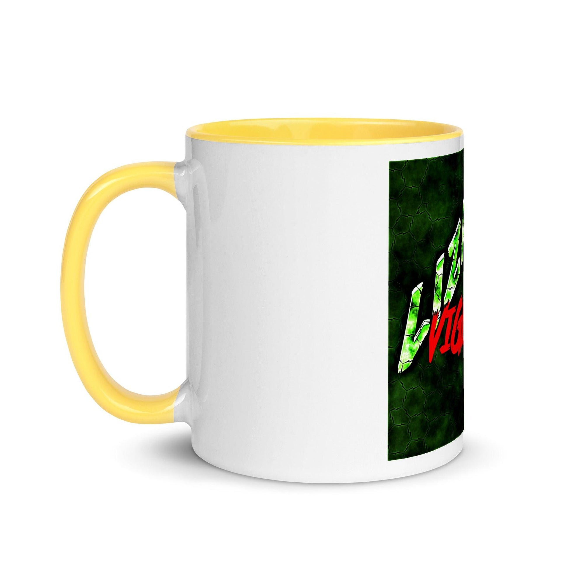 Lizard Vigilante Mug with Yellow Inside! Coffee Cup With the Liz Logo - Lizard Vigilante