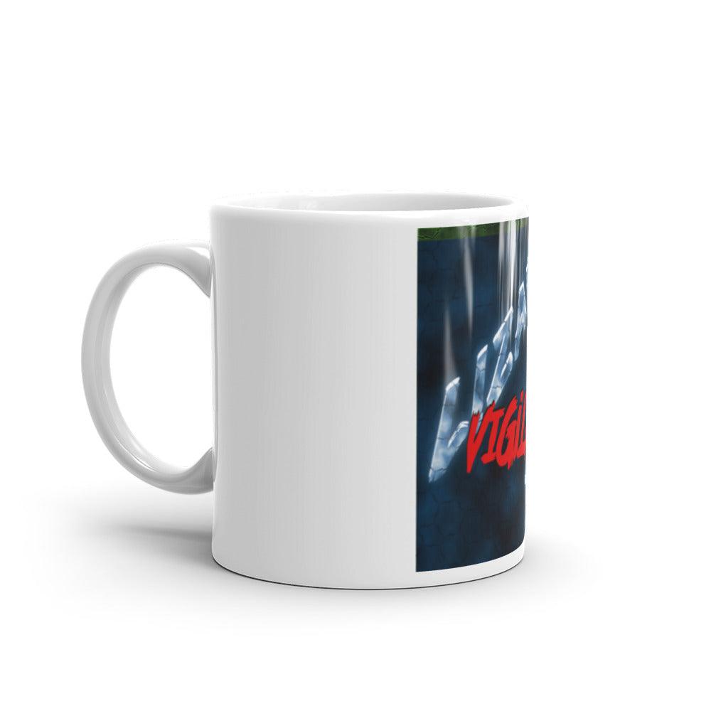 Blue Lizard Vigilante White Glossy Ceramic Mug Cup Dishwasher & Microwave Safe - Lizard Vigilante