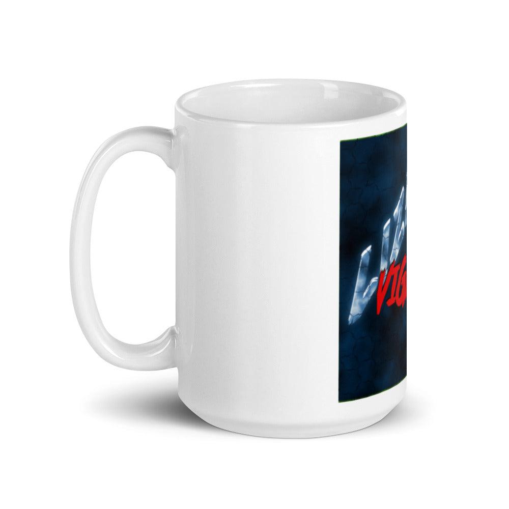 Blue Lizard Vigilante White Glossy Ceramic Mug Cup Dishwasher & Microwave Safe - Lizard Vigilante