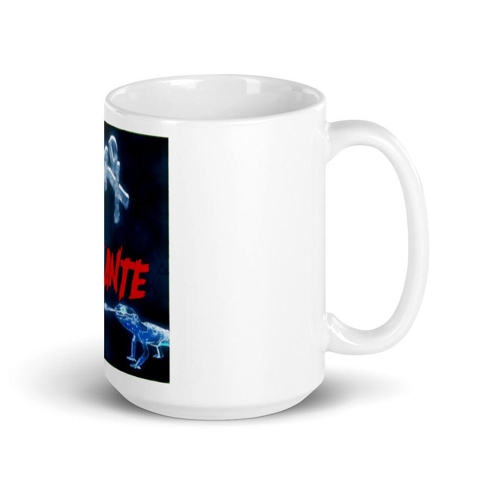 Blue Lizard Vigilante White Glossy Ceramic Mug Cup Dishwasher & Microwave Safe - Lizard Vigilante